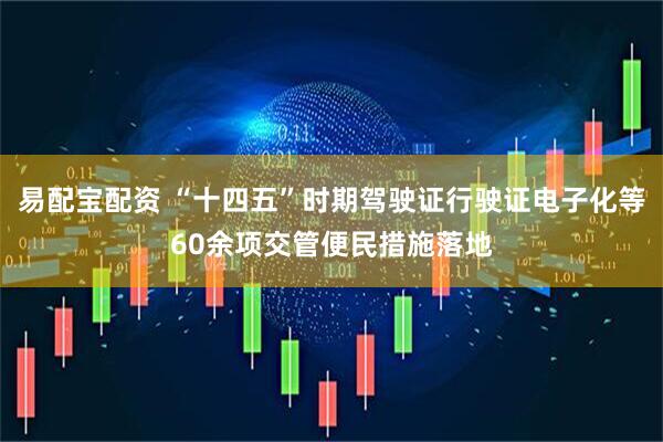 易配宝配资 “十四五”时期驾驶证行驶证电子化等60余项交管便民措施落地