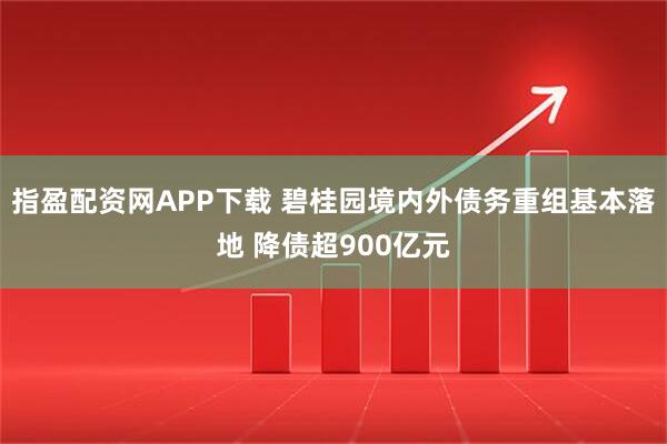指盈配资网APP下载 碧桂园境内外债务重组基本落地 降债超900亿元